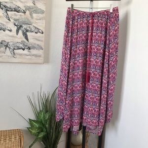 Hollister Multicolored Flowy Maxi Skirt
